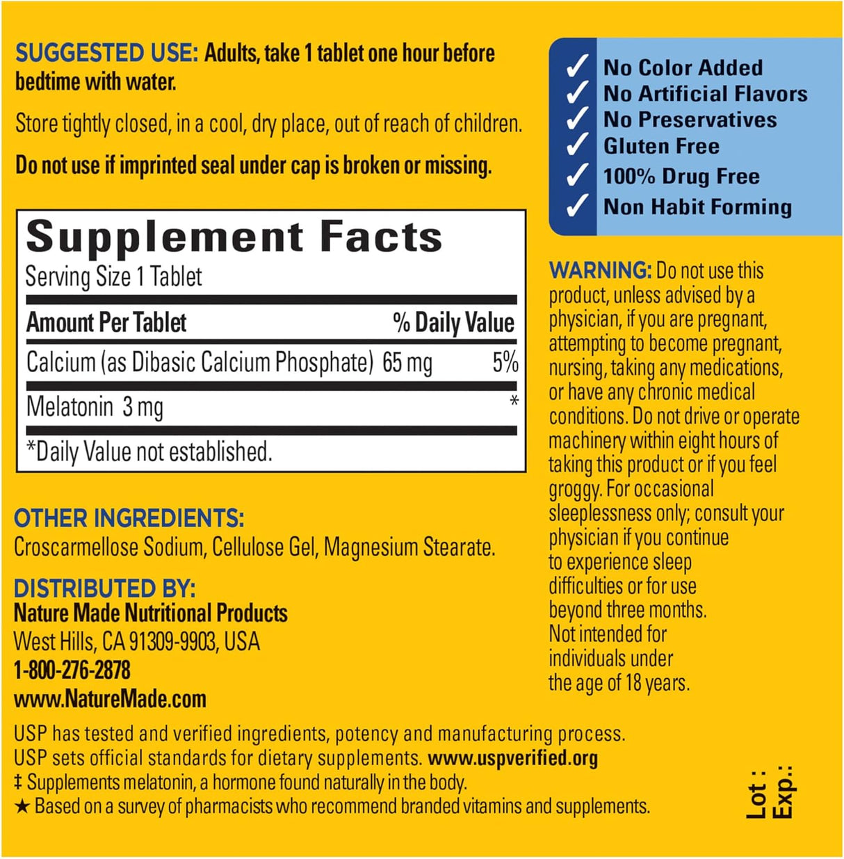 Suplementos Nature Made 240 unidades