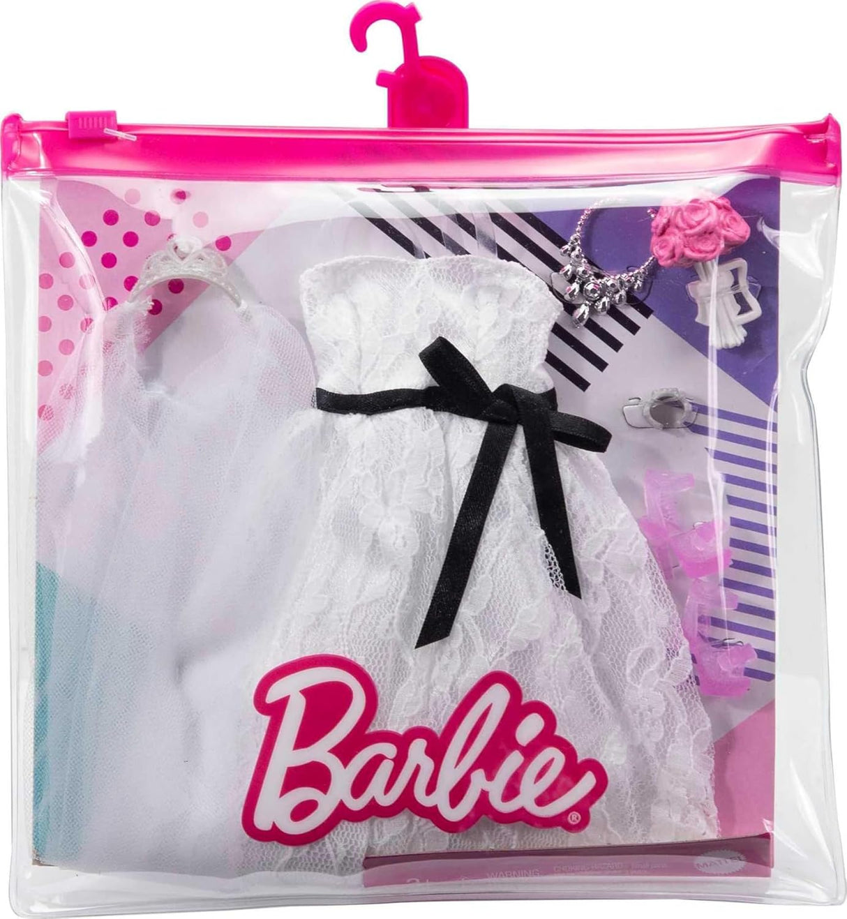 Barbie Paquete de Moda y Accesorios, Vestido Nupcial y Complementos