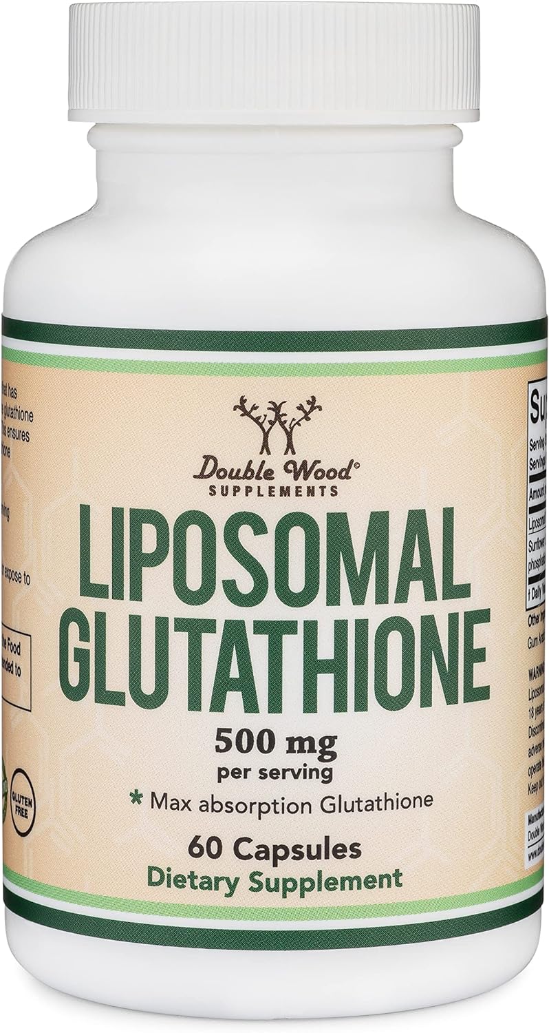 Suplemento Double Wood de glutatión liposomal de 500 mg