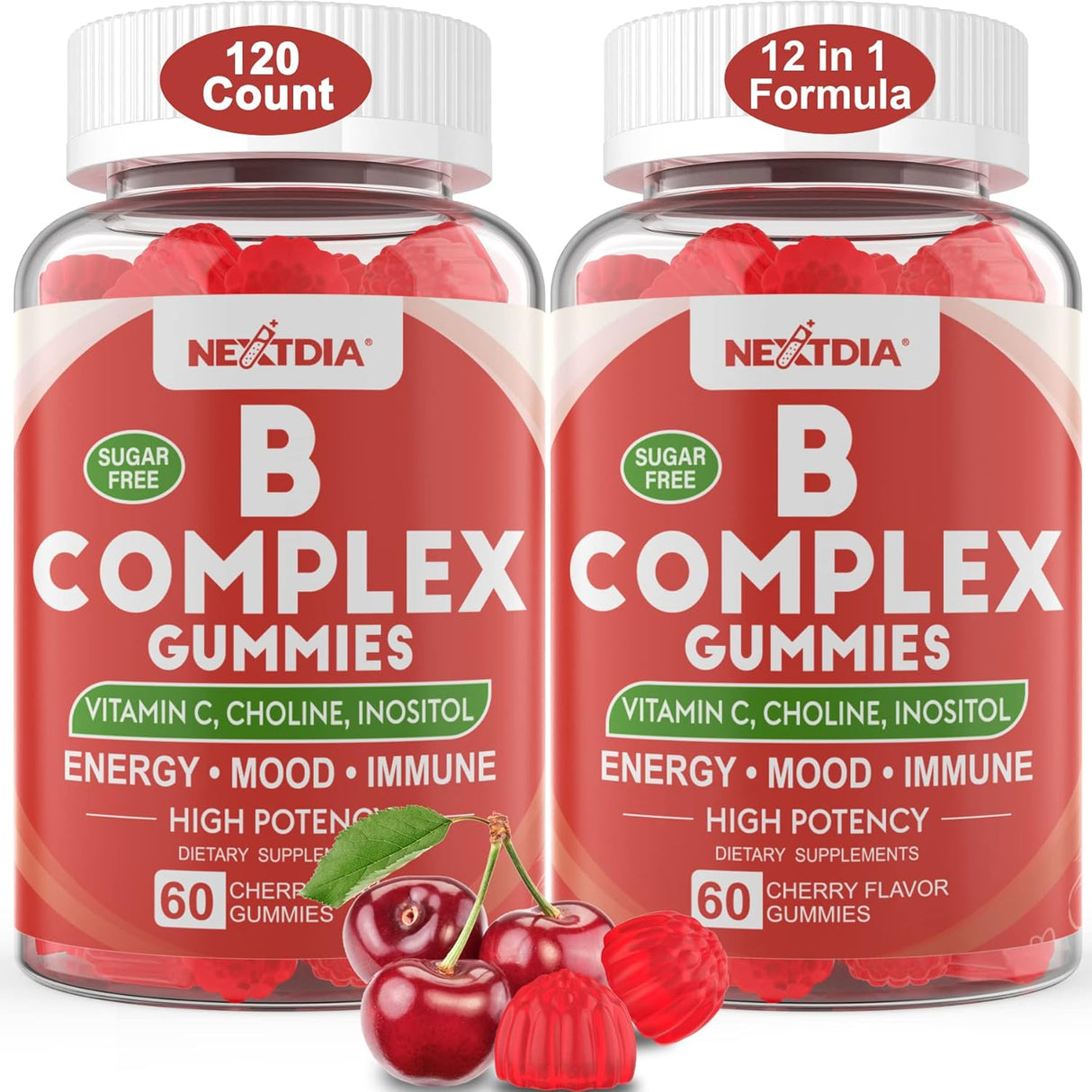 Suplementos Gomitas de complejo de vitamina B 2000 mcg