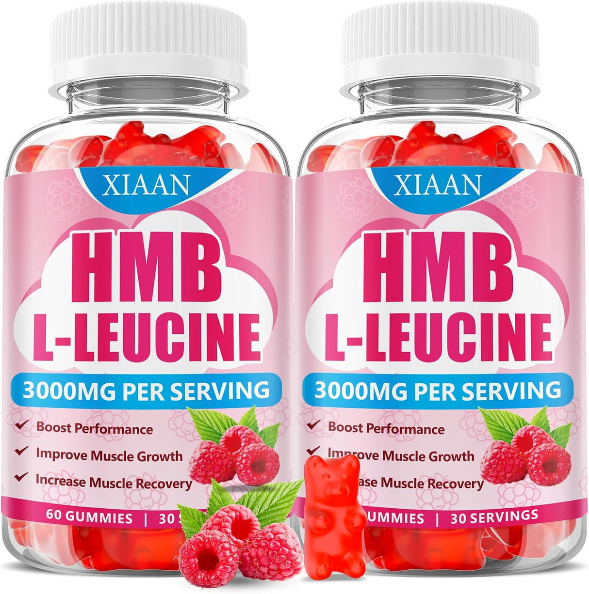 Gominolas HMB y Leucina para músculo, 3000mg, 120u