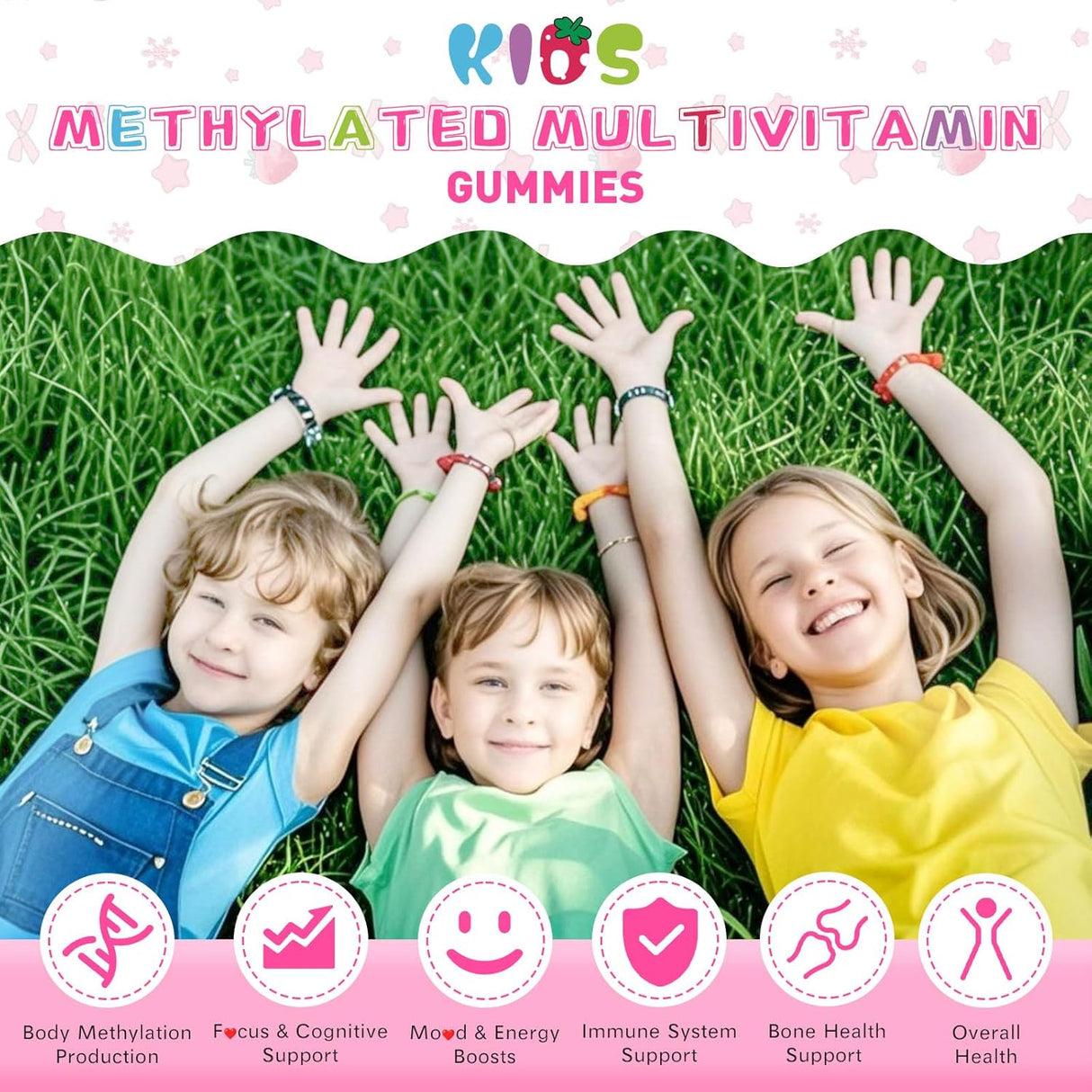 Suplemento multivitamínico masticable para niños, 60 cápsulas