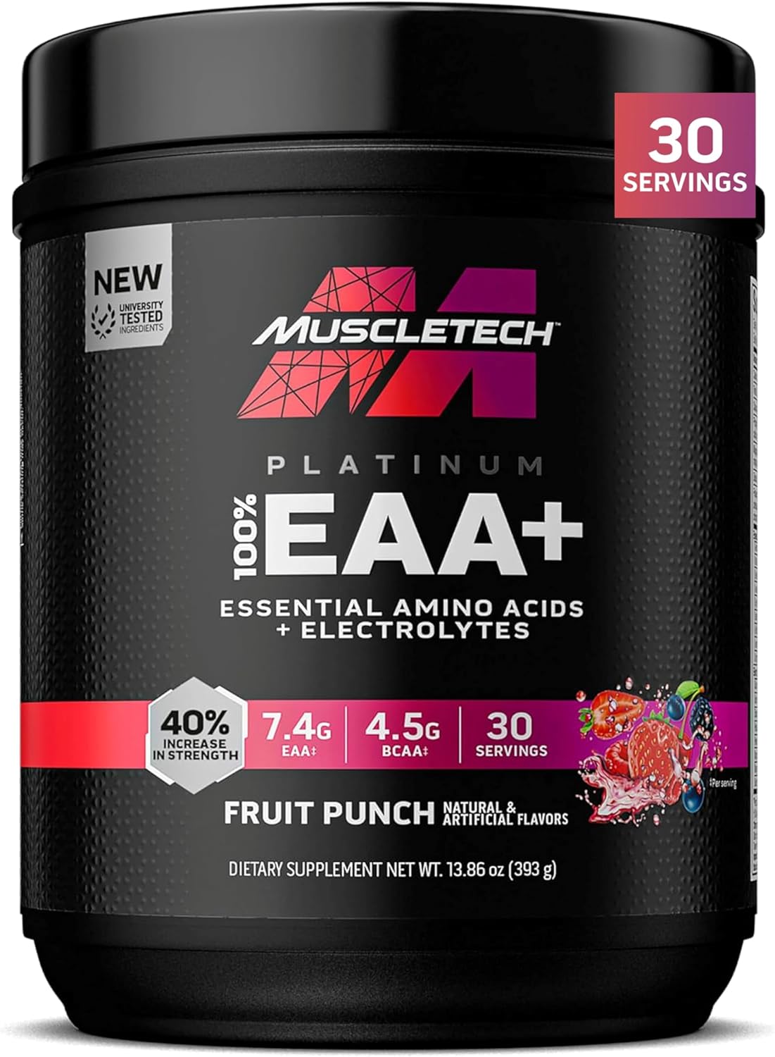 Suplemento de Aminoácidos Esenciales MuscleTech, Energía y Fuerza, 30Serv