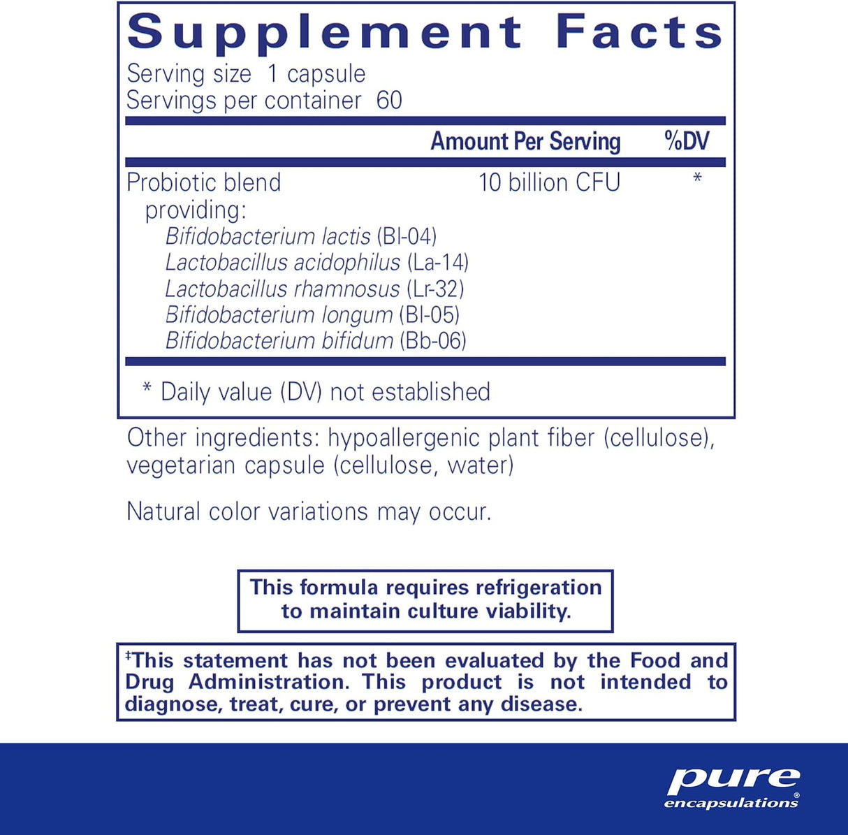 Suplementos Probiótic-5 Mezcla probiótica libre de lácteos