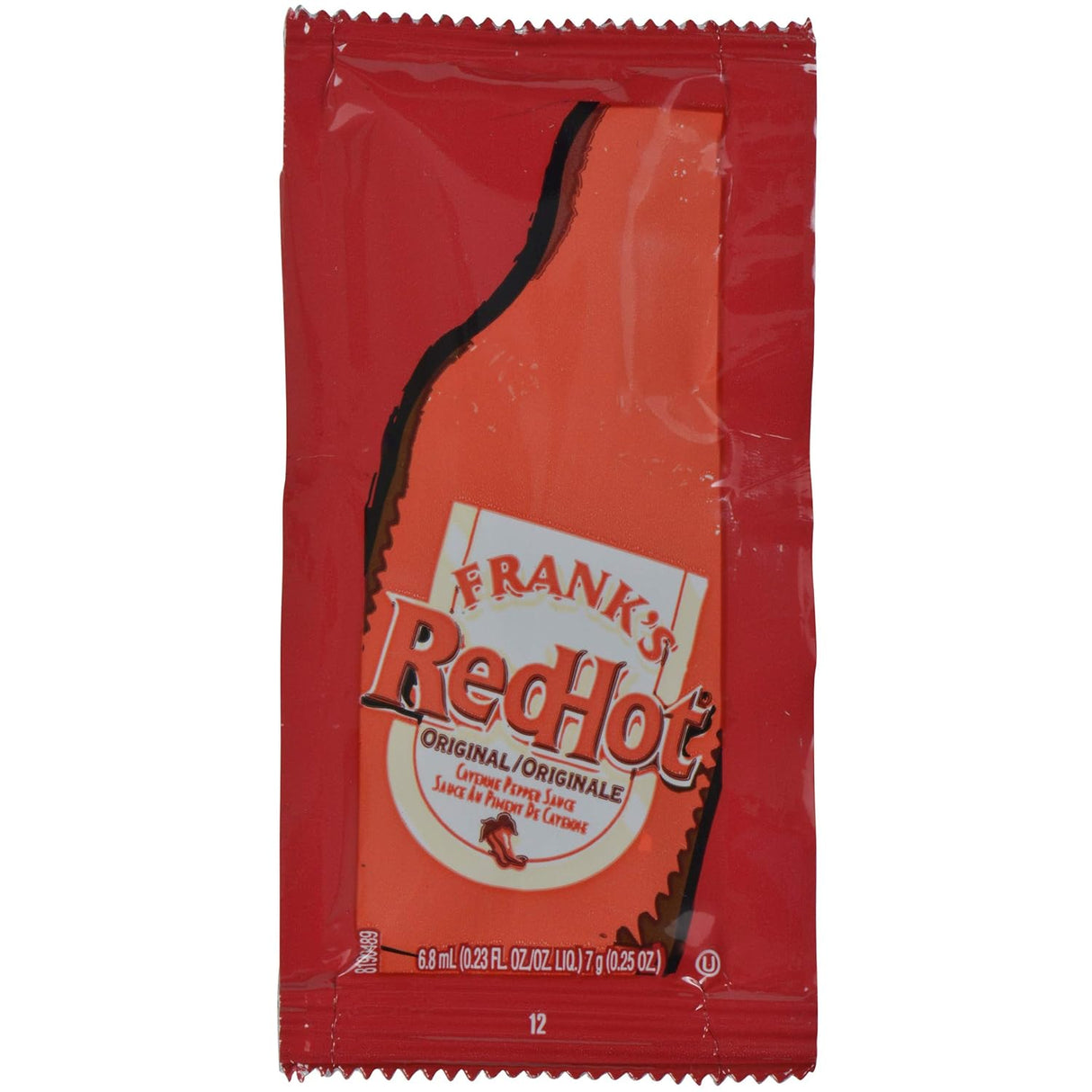 Frank's RedHot Paquetes originales de salsa de pimienta de cayena, 200 unidades, un paquete de 200 unidades de paquetes de salsa picante Frank's, tamaño perfecto de una sola porción para llevar, entrega y catering