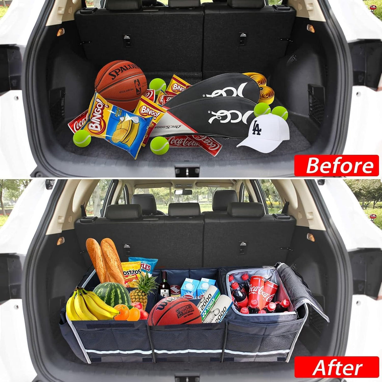 Organizador de Maletero HOMEVE Extra Grande con Enfriador, 3 Comp.