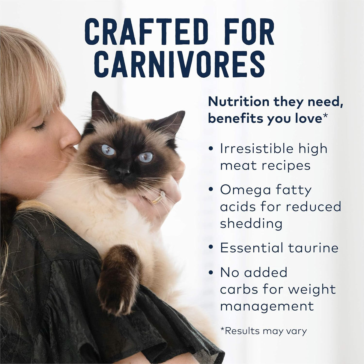 Alimento seco al aire para gatos todo natural alto proteínas