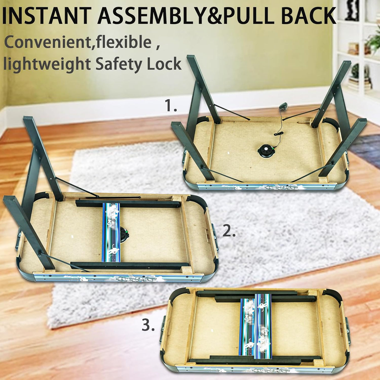 Mesa de hockey de aire plegable HLC Upgrade de 4 pies