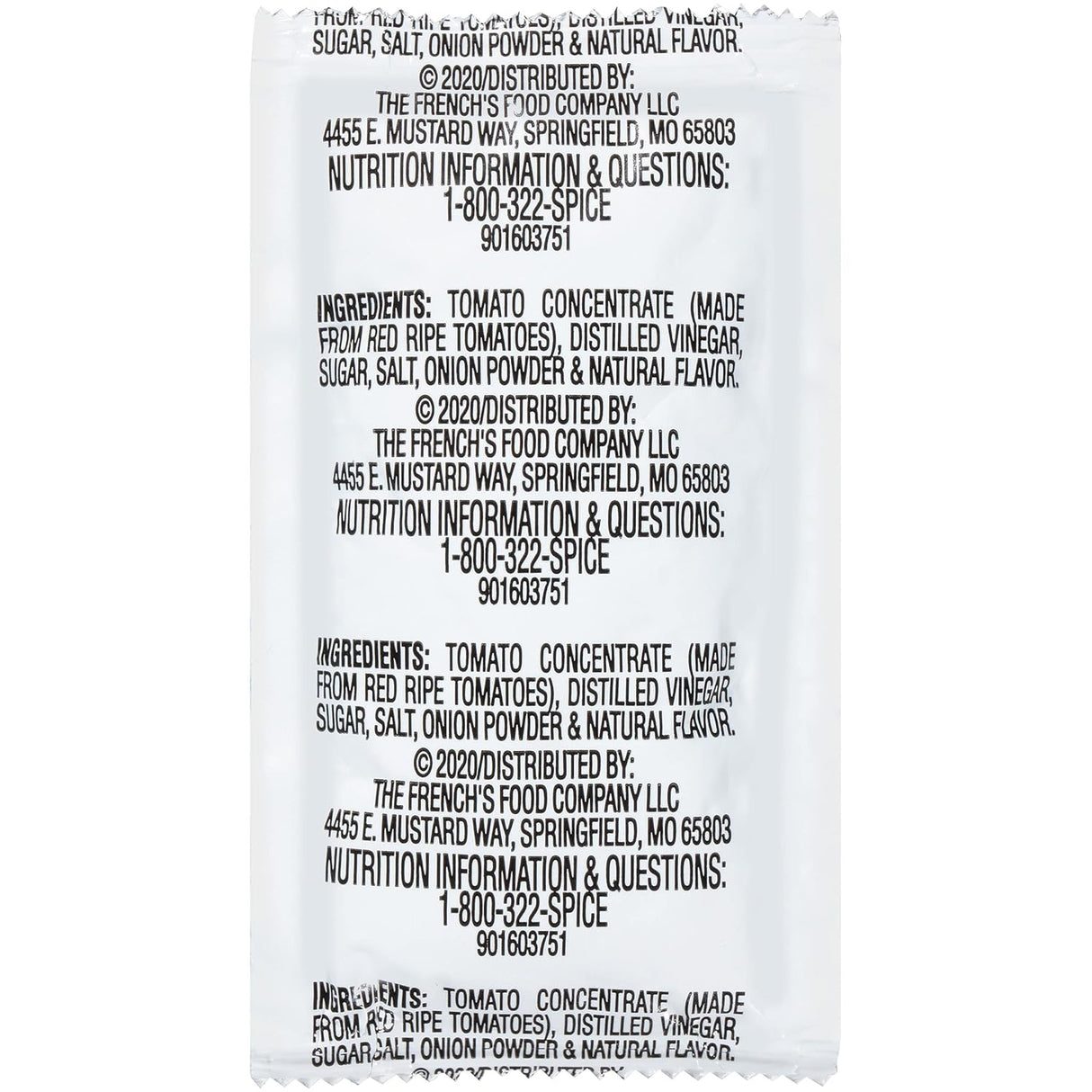 French's Paquetes de salsa de tomate, 1000 unidades, una caja de 1000 paquetes individuales de ketchup, perfectos para pedidos de comida para llevar y estaciones de condimentos