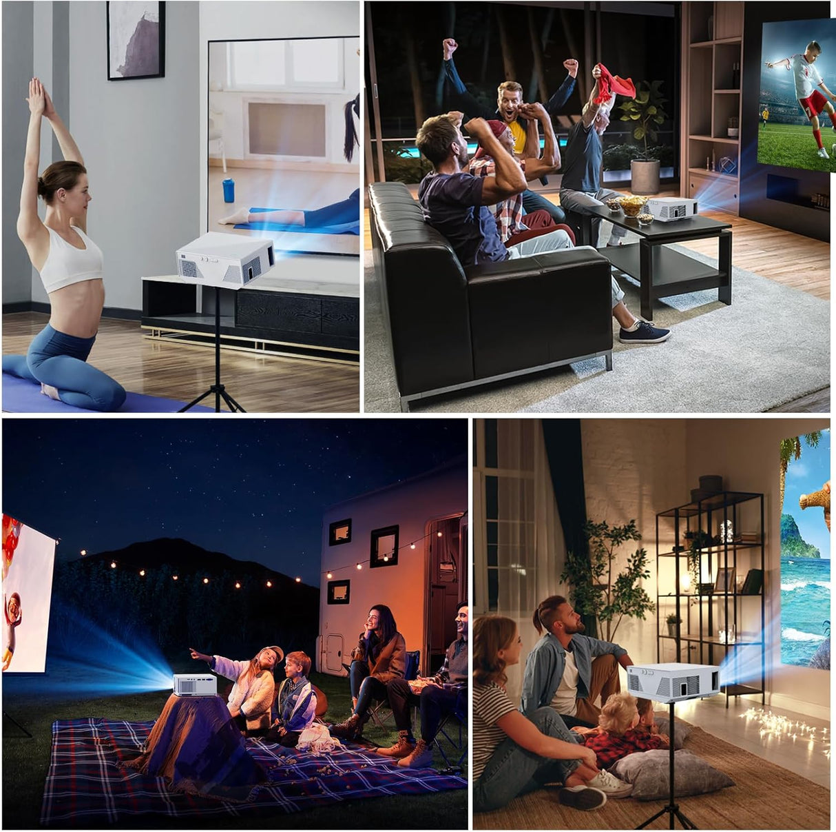 Proyector Portátil 16000L, WiFi/Bluetooth, Full HD 1080P