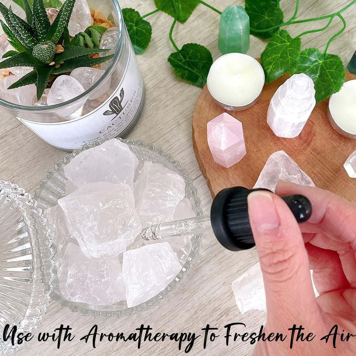 Cristales de cuarzo transparente de 2 pulgadas, cristales