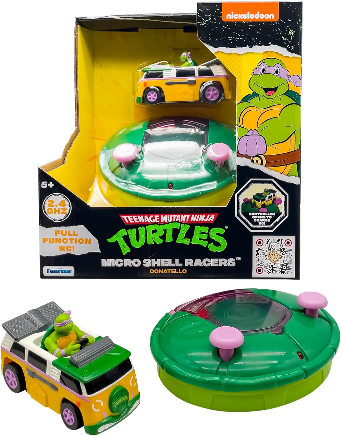 Micro Shell Racers TMNT, Control Remoto 2.4 Ghz, Donatello