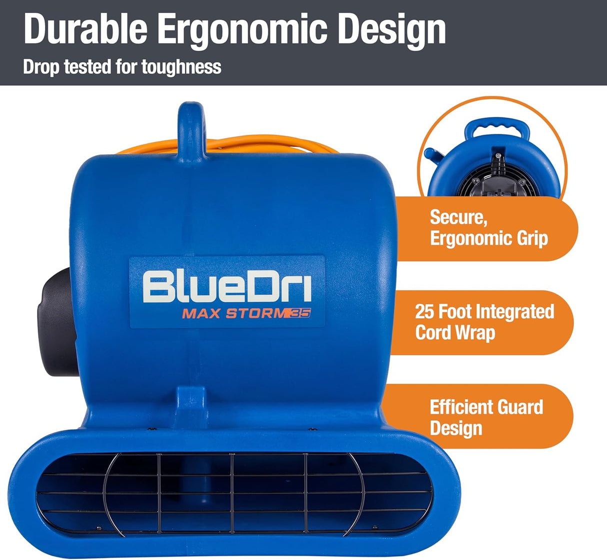 Ventilador BlueDri BD-MS35 Max Storm 35, potente y grande