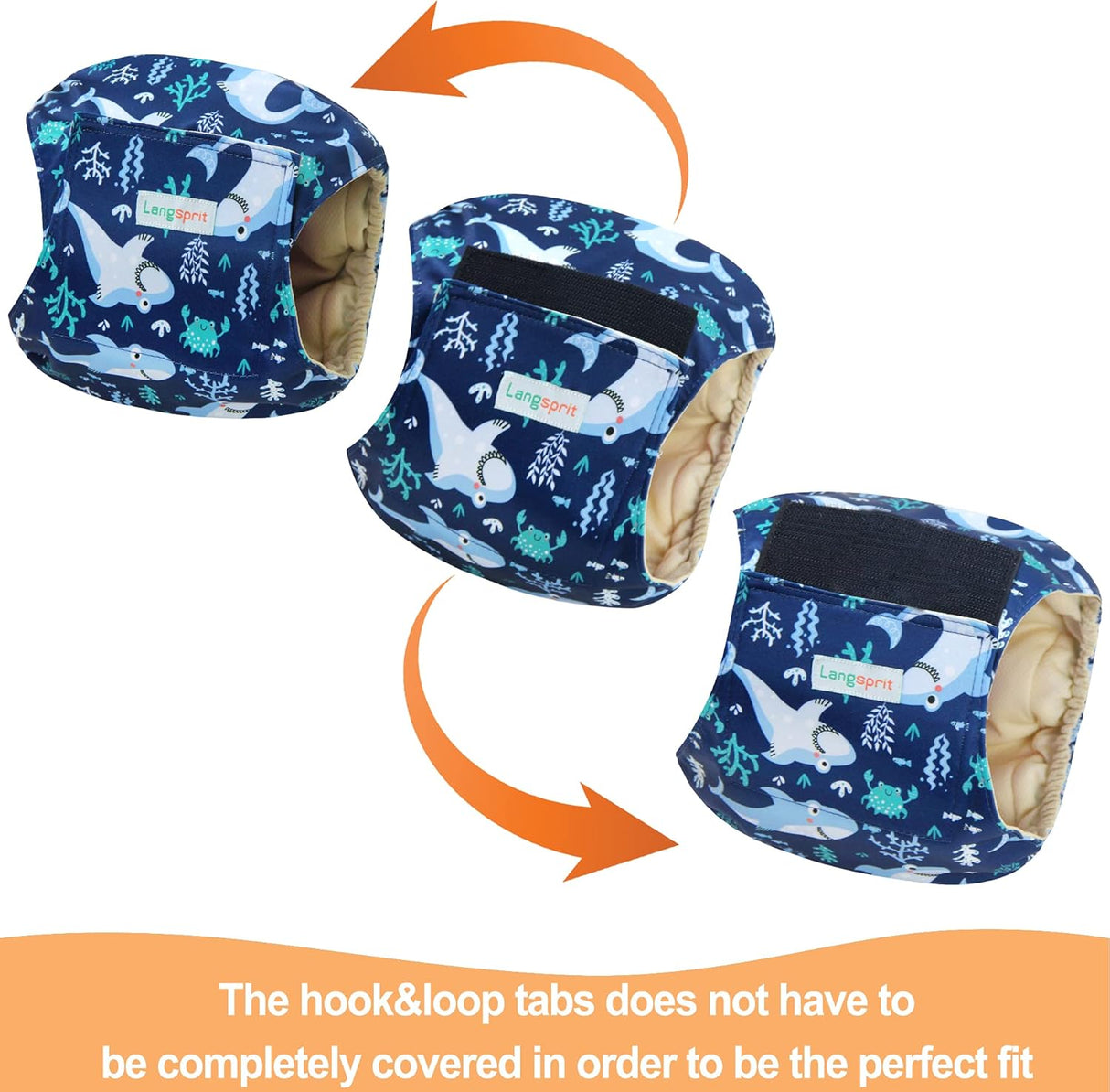 Langsprit Bandas para el vientre masculino perros alta absorción lavables