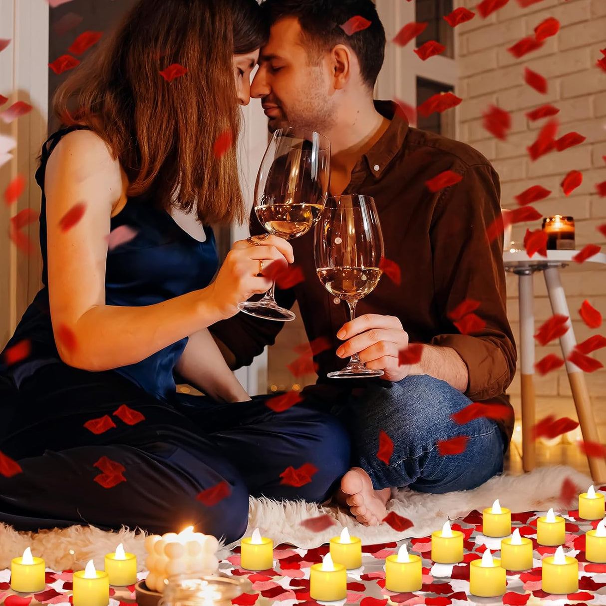 Pétalos Artificiales Coume 6000 Pcs con 72 Velas LED