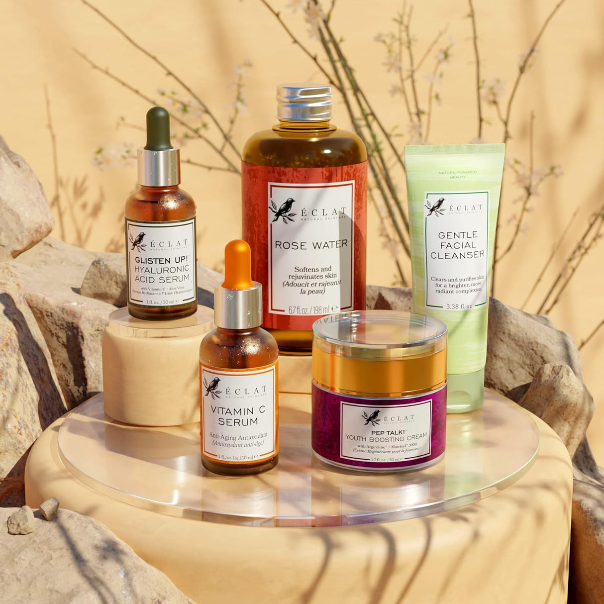 Suero facial de vitamina C y ácido hialurónico Eclat Skincare