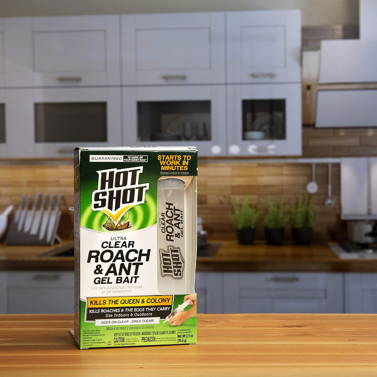 Cebo Gel Ultra Claro para Cucarachas y Hormigas Hot Shot 2.5 oz