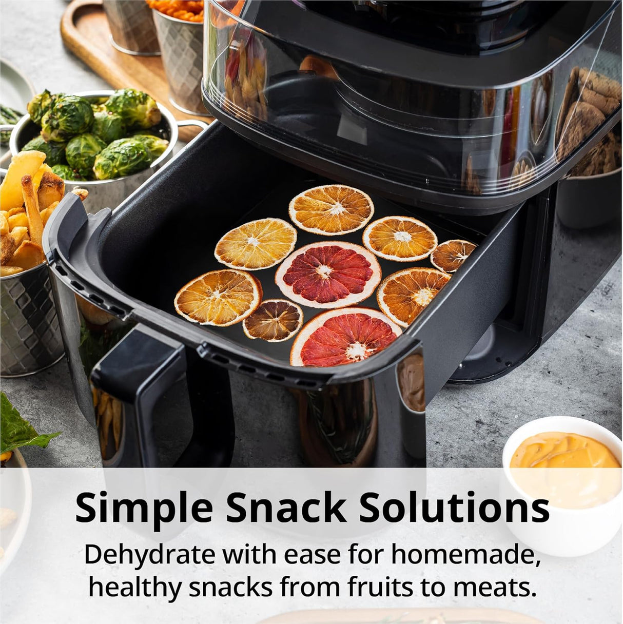 Freidora de aire Aria 6Qt, 10 presets, pantalla táctil, modelo