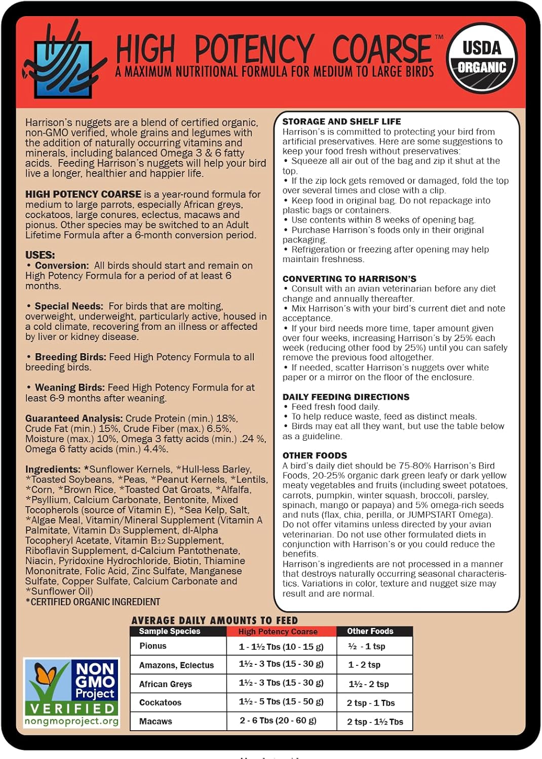 Alta Potencia Gruesa Harrisons, 5 lb