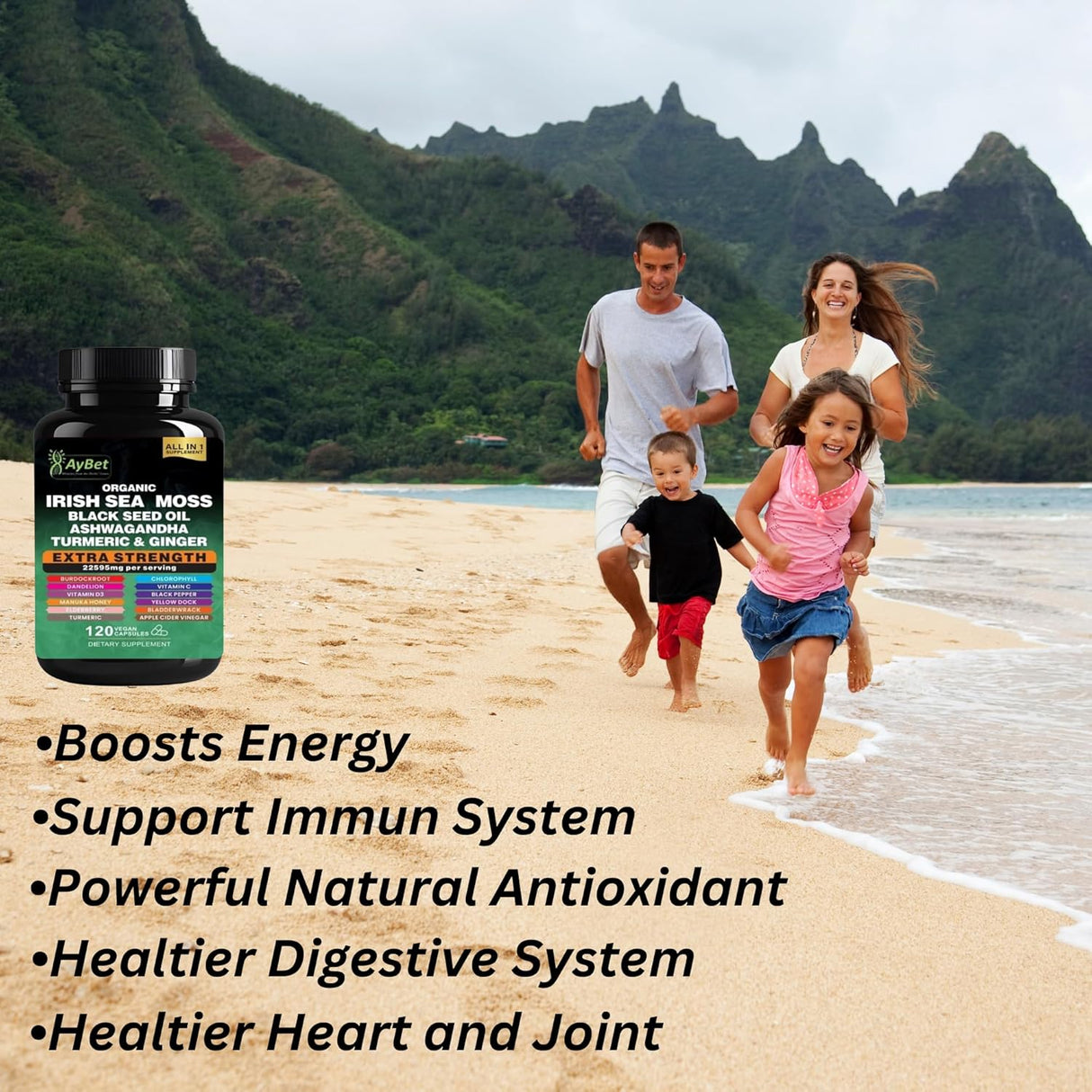 Suplemento Natural Vegano Halal con Vitaminas y Hierbas Mix
