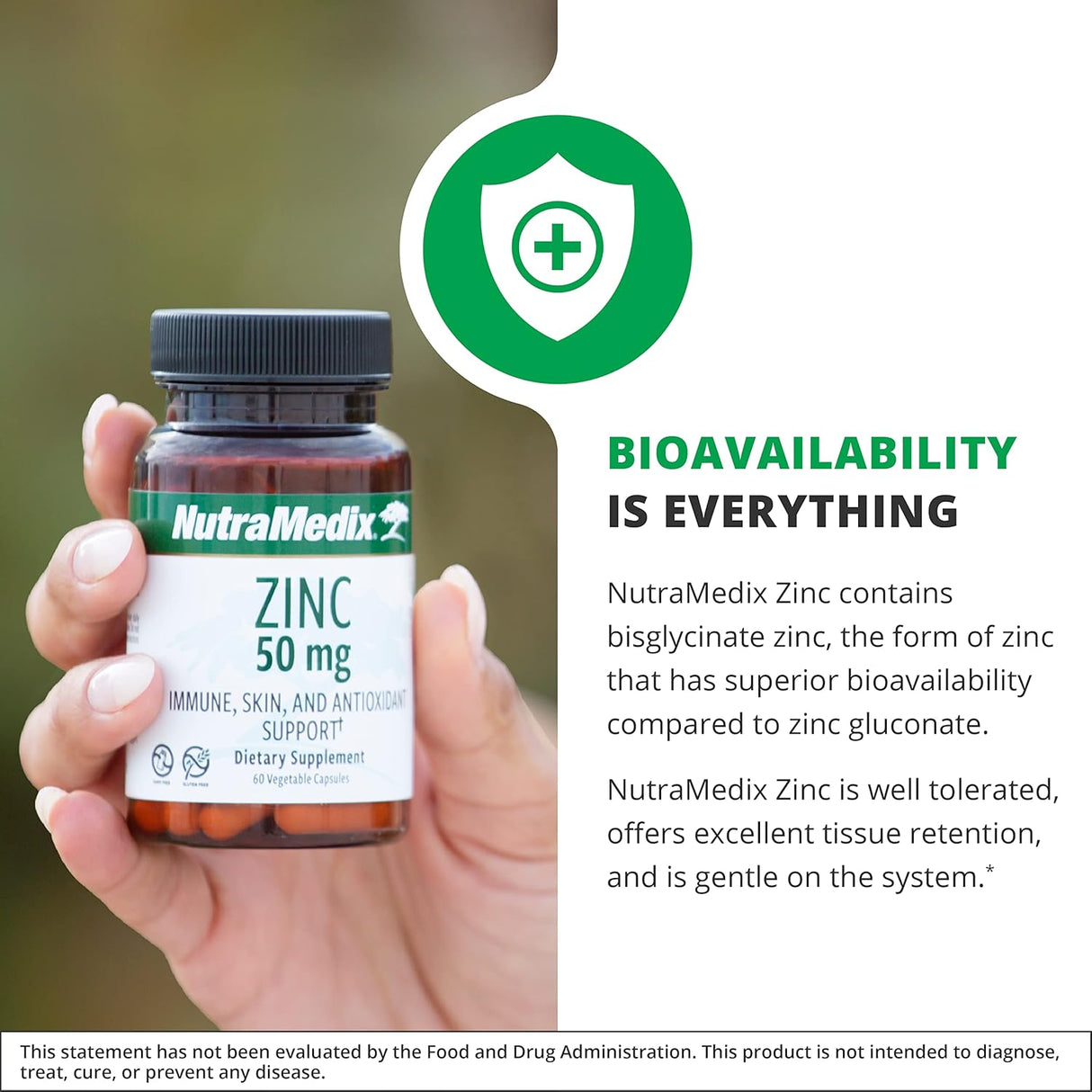 Suplementos Zinc 50 mg inmunológico piel y antioxidante 60u