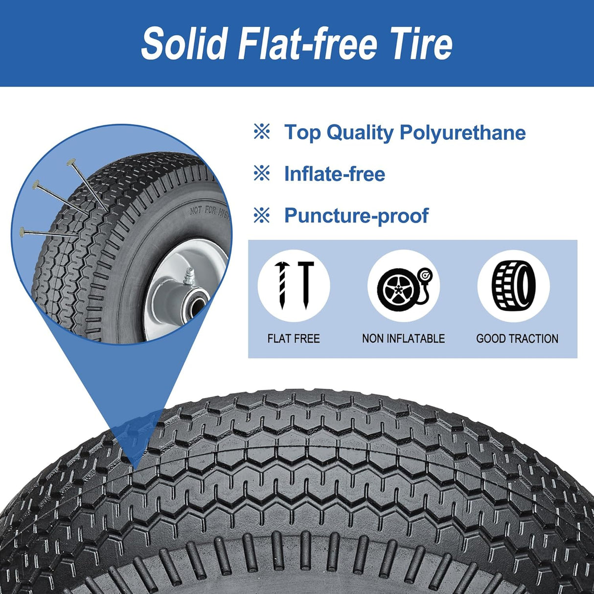 Neumáticos 4.10/3.50-4 para carretilla Talla 10