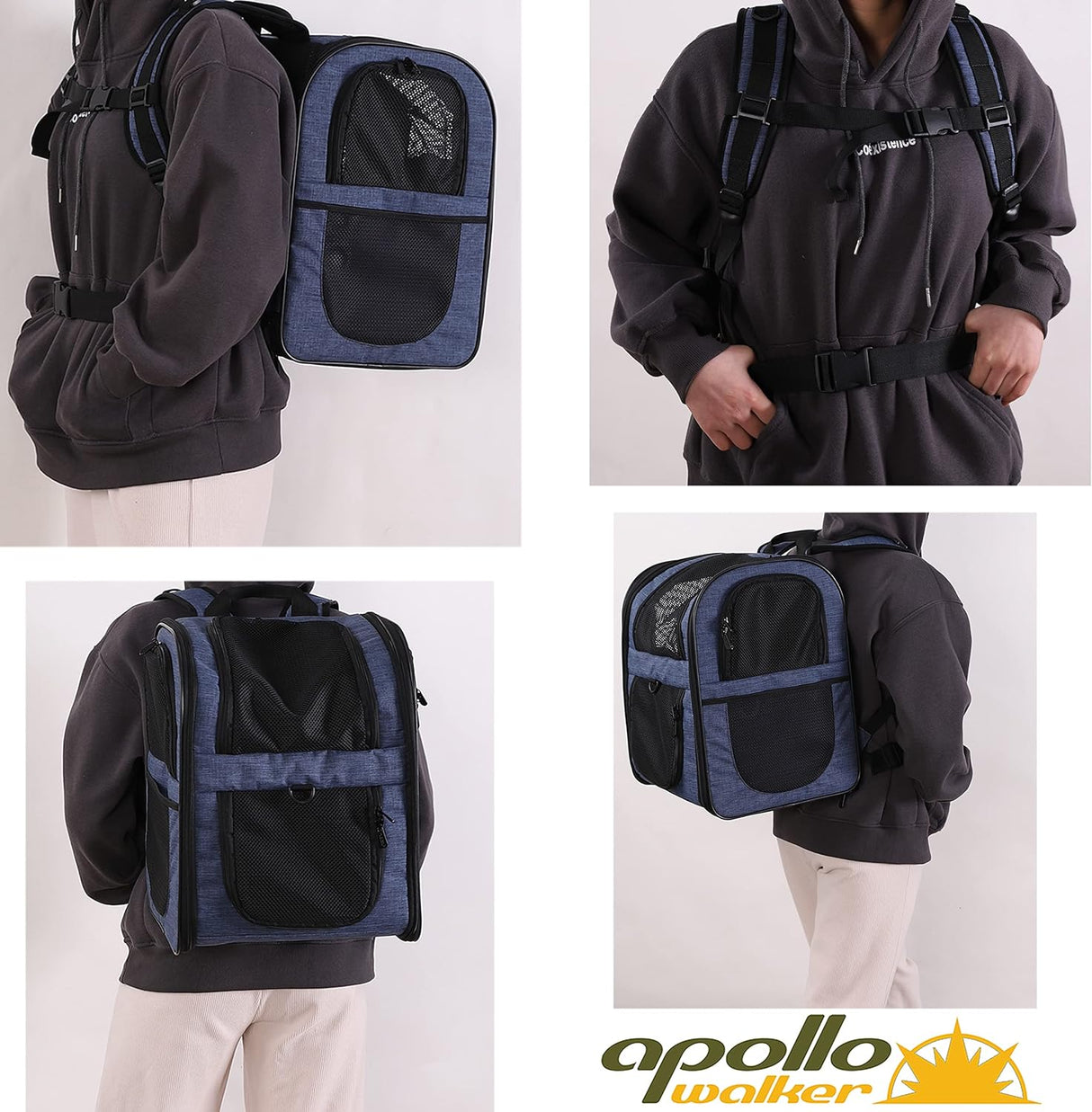 Mochila para llevar gatos con respaldo acolchado de viajes