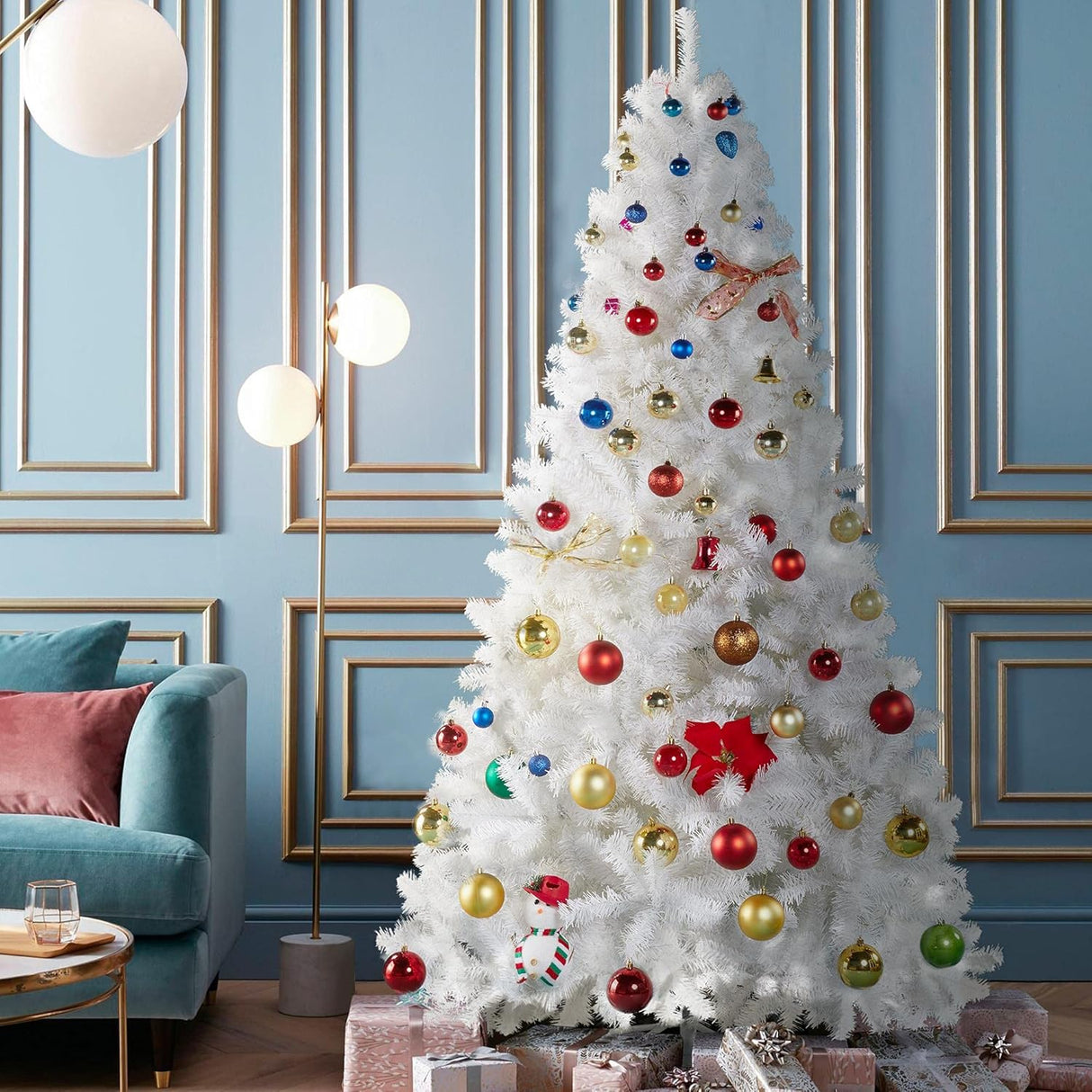 Árbol de Navidad Artificial de 7.5ft con Soporte Plegable