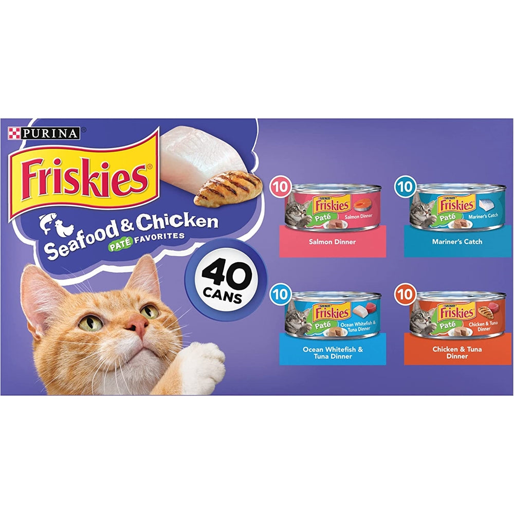 Alimento Para Gatos mariscos y pollo Pate 40 Latas