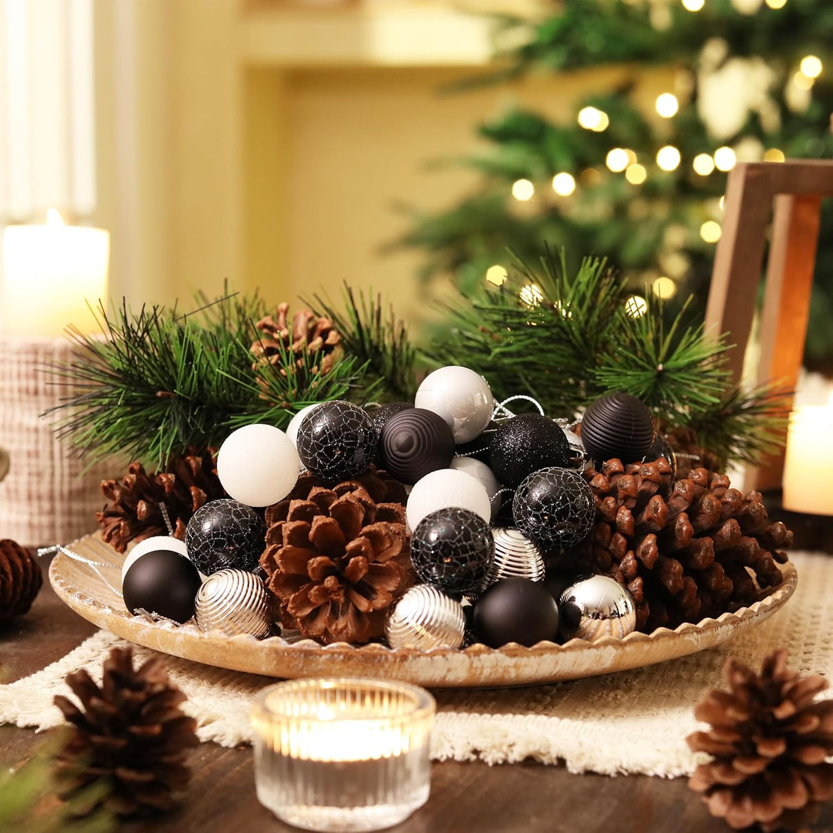 Adornos de Navidad Decorbyhannah, 49ct, 30mm, Shatterproof