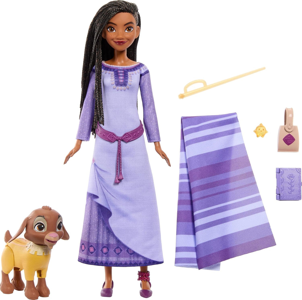 Muñeca de Aventuras Disney Wish Asha de Rosas Mattel con ropa y accesorios