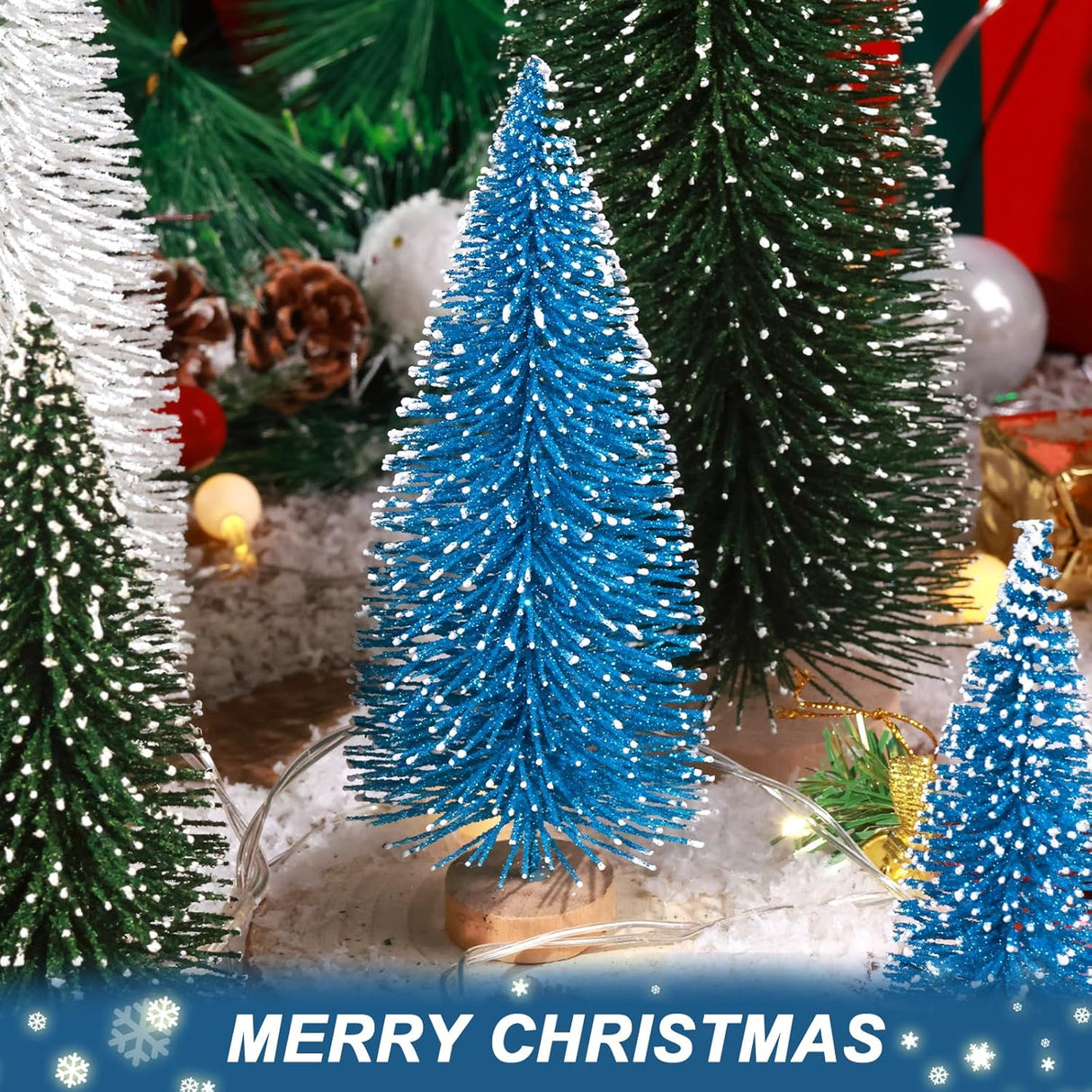 Arbolitos de Navidad Hatisan 6pcs con Base de Madera