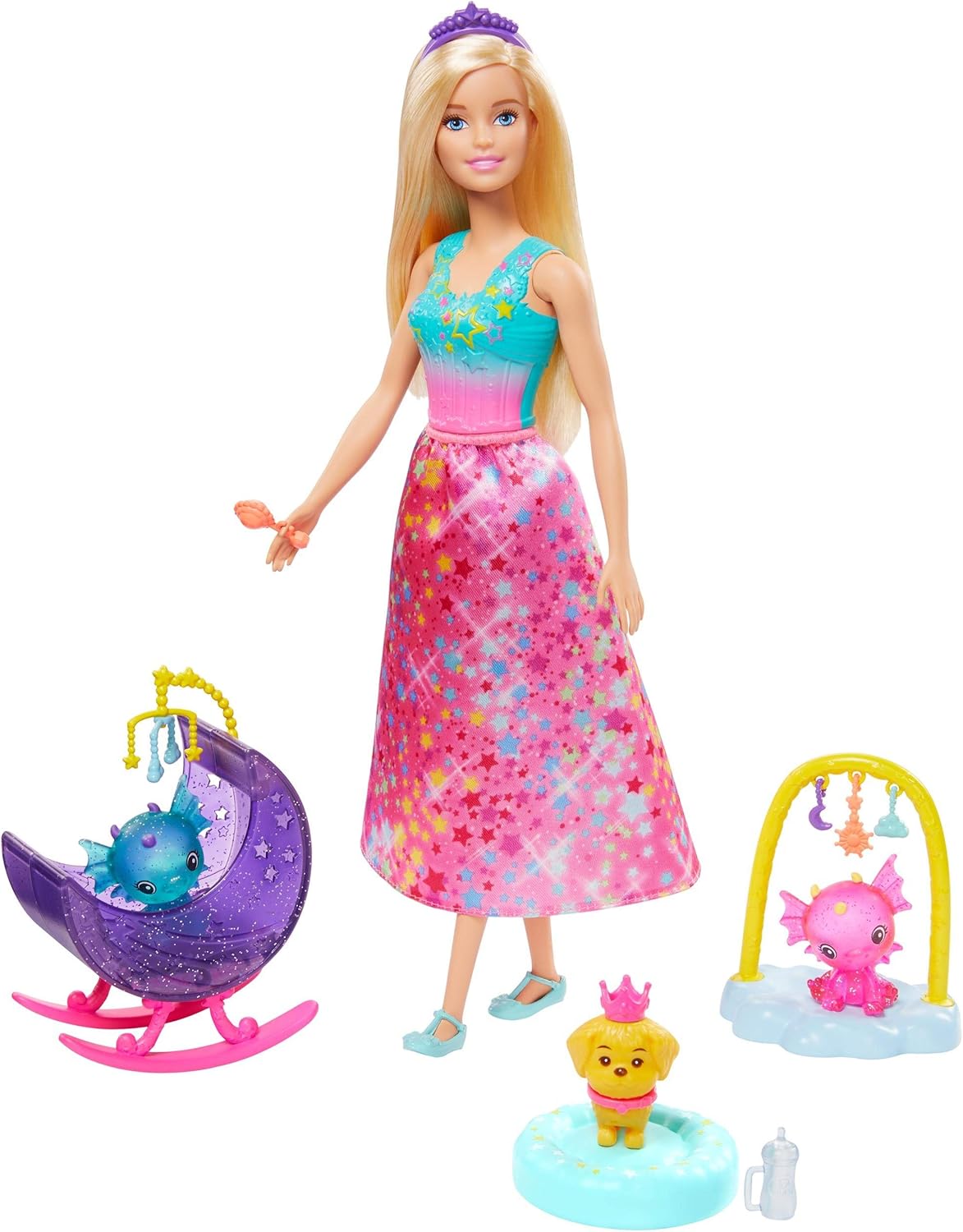 Barbie Dreamtopia Set de Juego con Dragones y Muñeca, Accesorios
