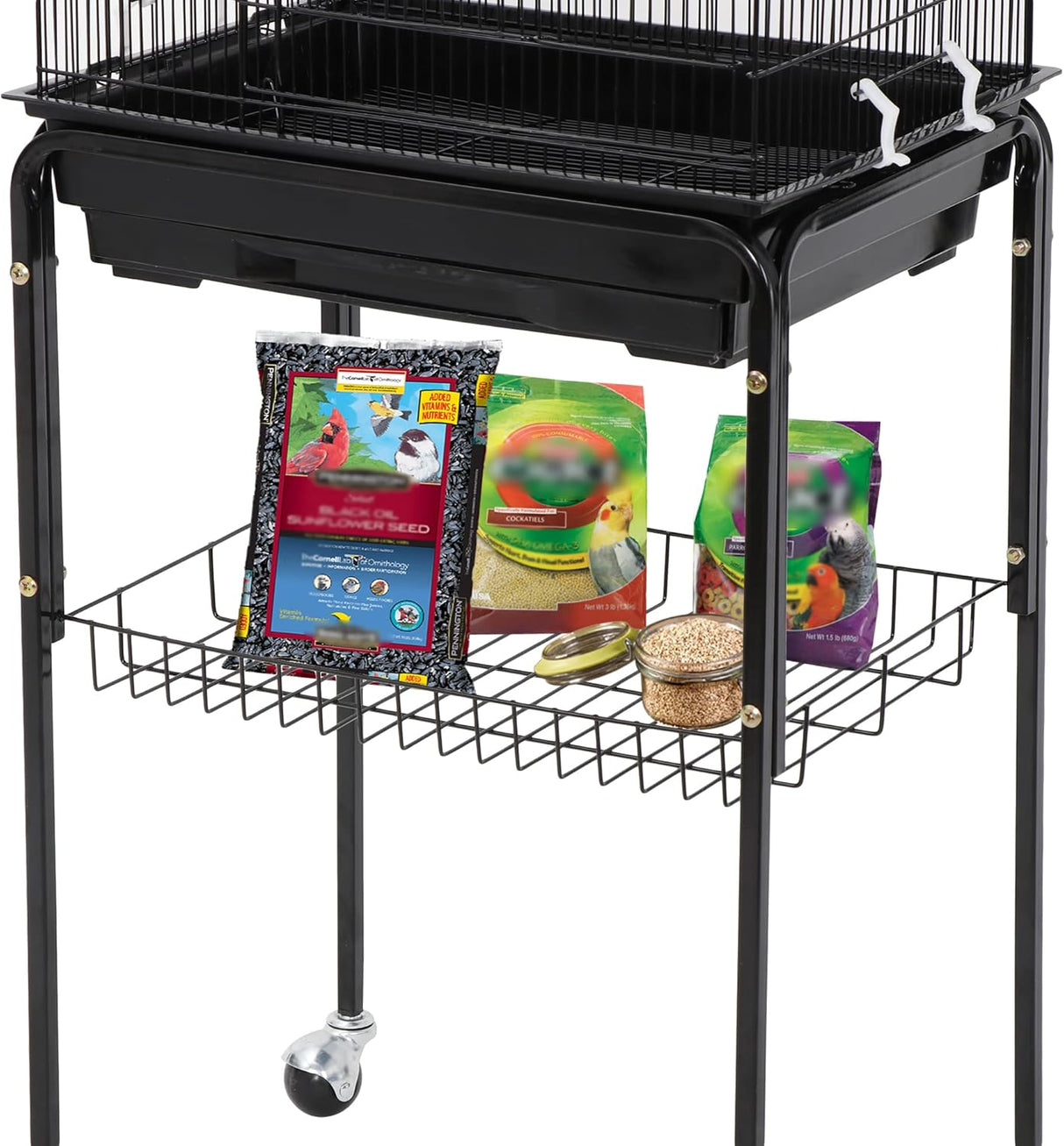 Jaula para pájaros de 59.3 pulgadas jaula de loro de hierro