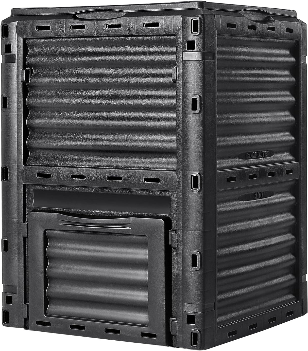 Compostera VEVOR 80 Gal, BPA Libre, Puerta Inferior, Ligera