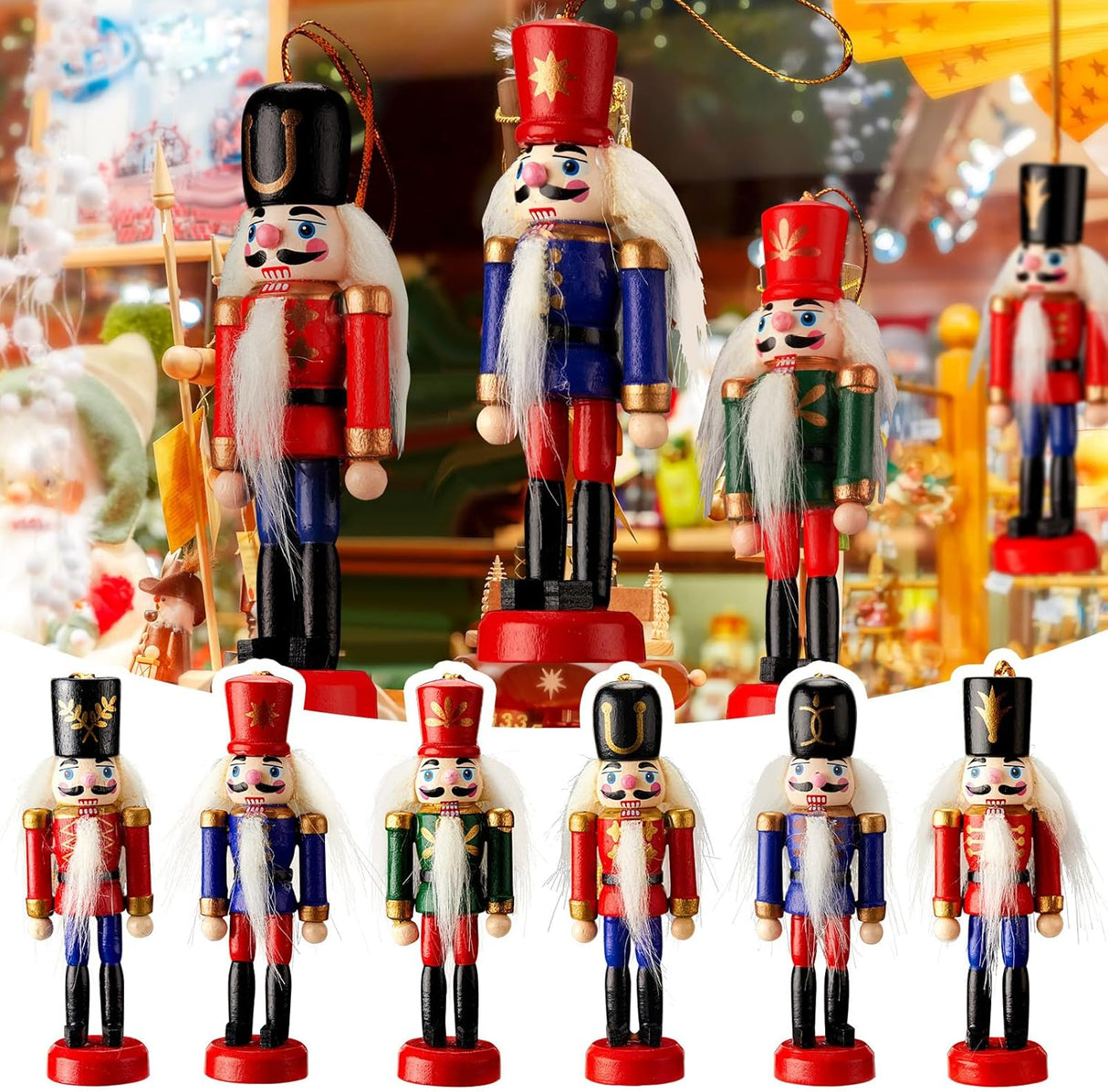 Adorno Navideño Soldado Nutcracker Aoriher 24 Piezas Decoración
