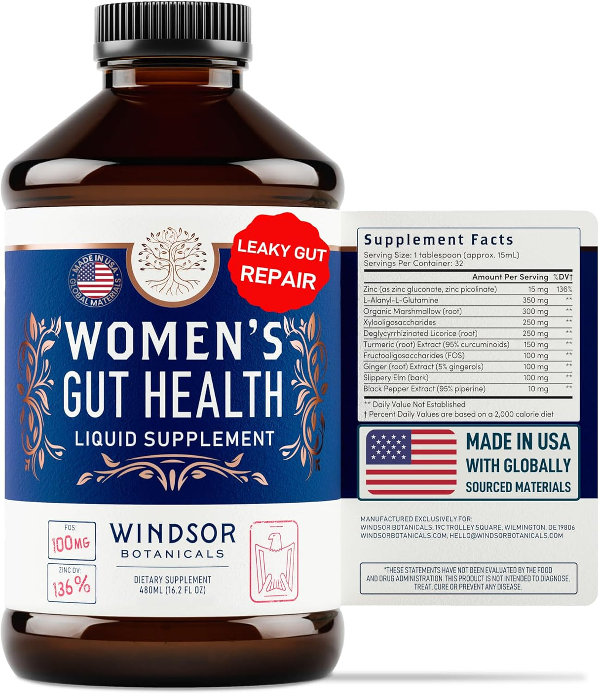 Suplementos de salud intestinal WINDSOR BOTANICALS