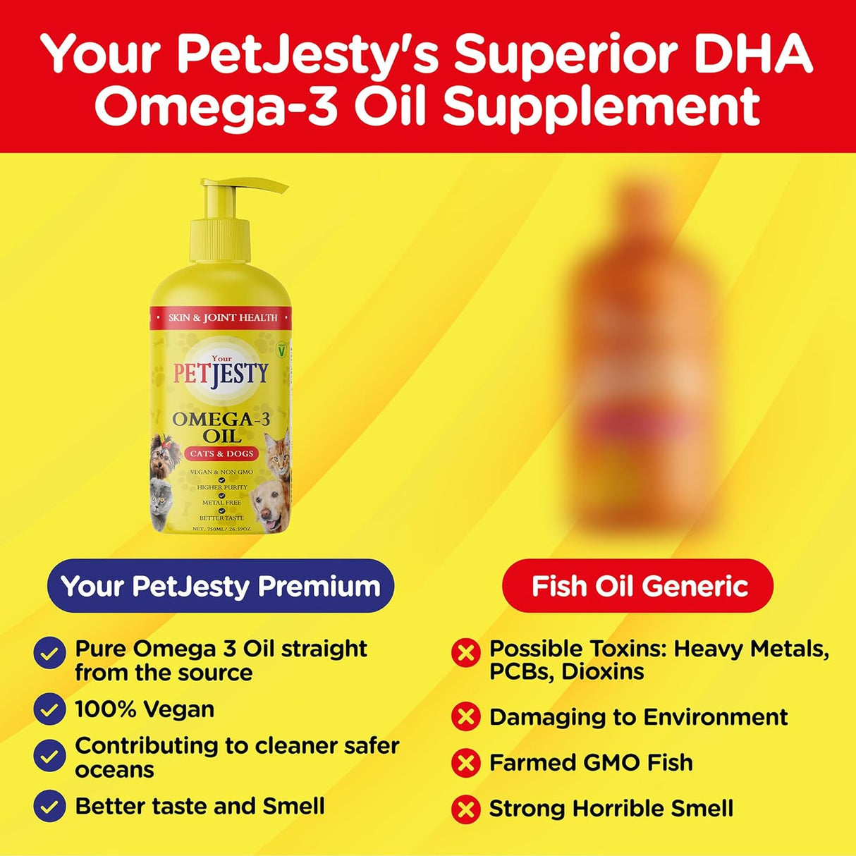 Aceite puro vegano Omega 3 para perros y gatos - Omega 3