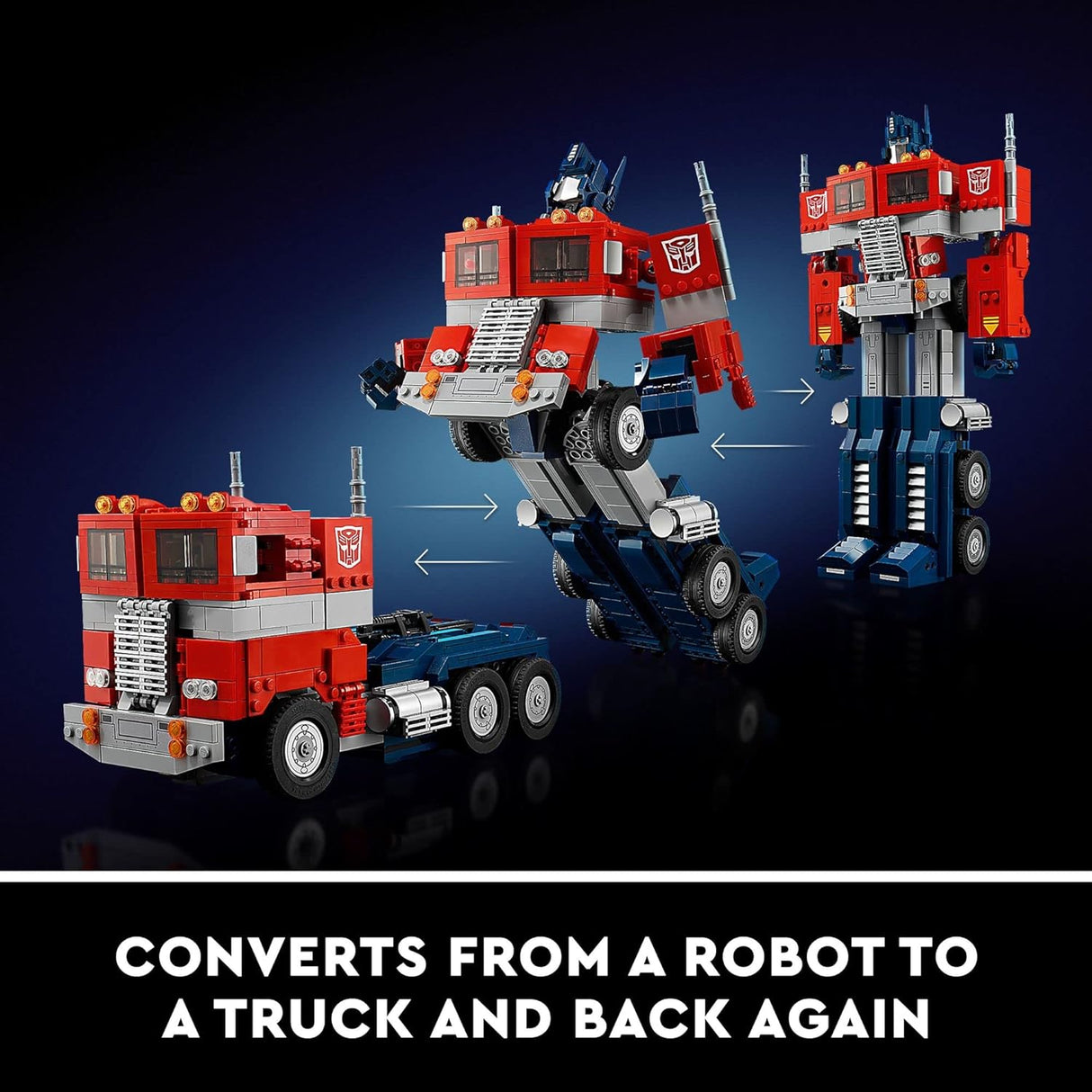 Optimus Prime 10302, Figura Transformable 2 en 1 Coleccionable