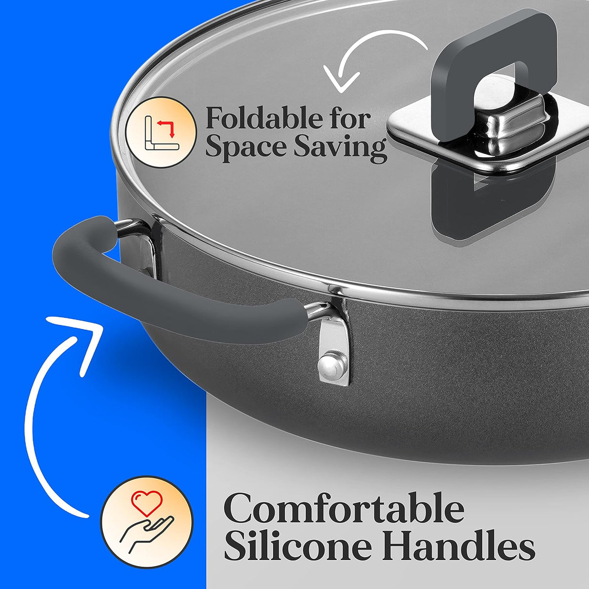 Juegos de Ollas antiadherentes NUTRICHEF NCCWSTKGRY