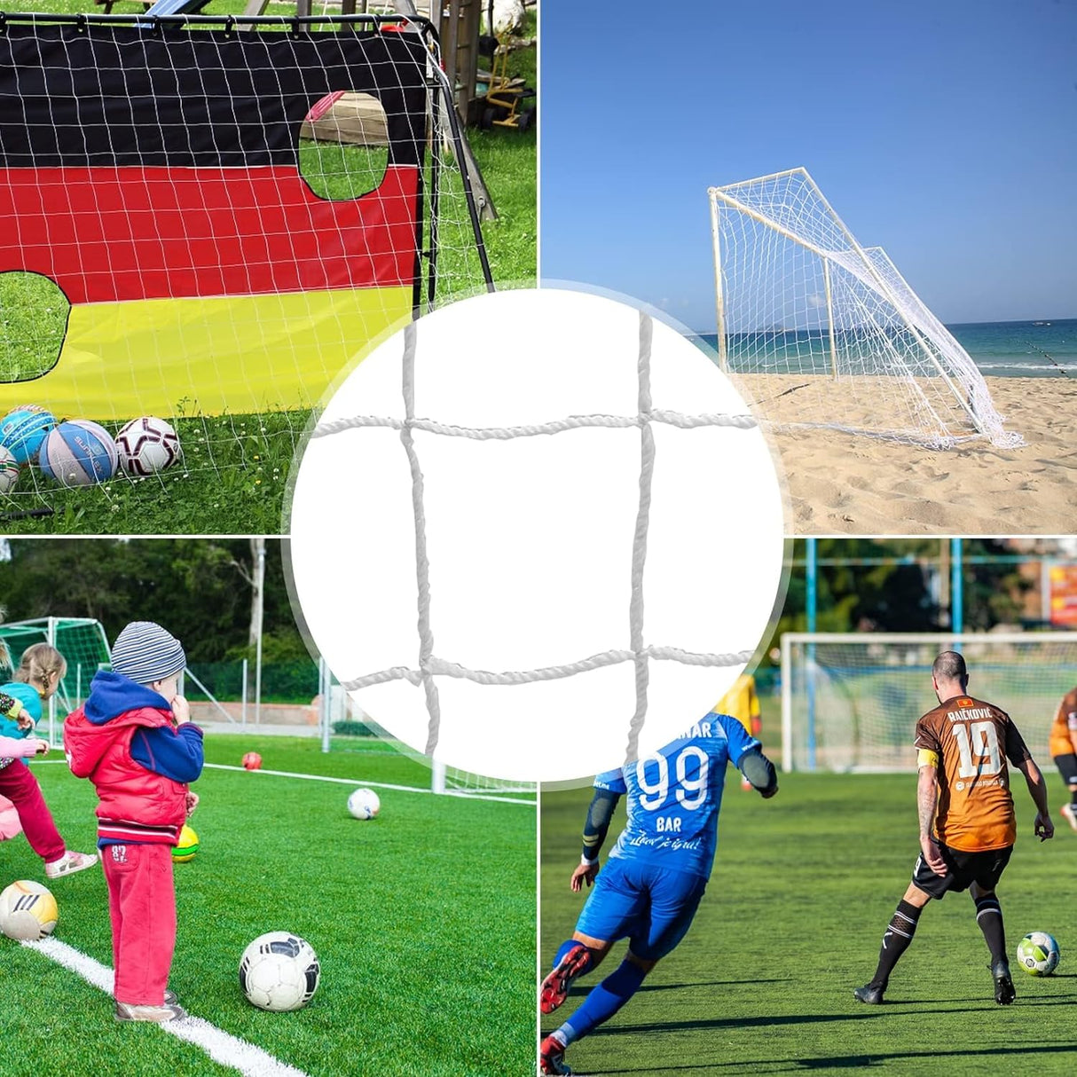 Red de fútbol para niños 12x6 pulgadas, ajustable a varios tamaños