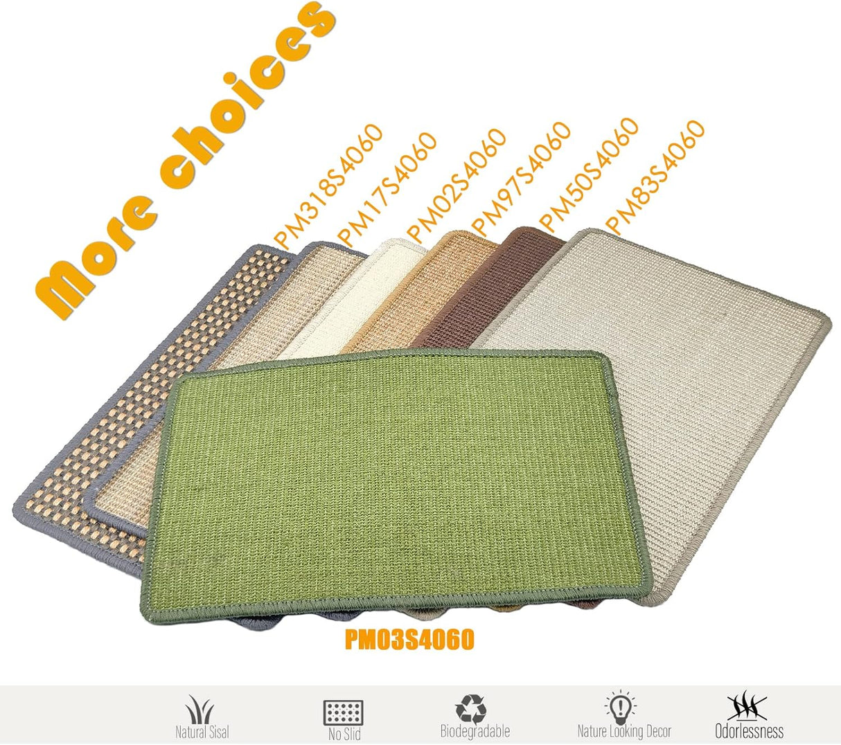 Alfombrilla de sisal para gatos color verde