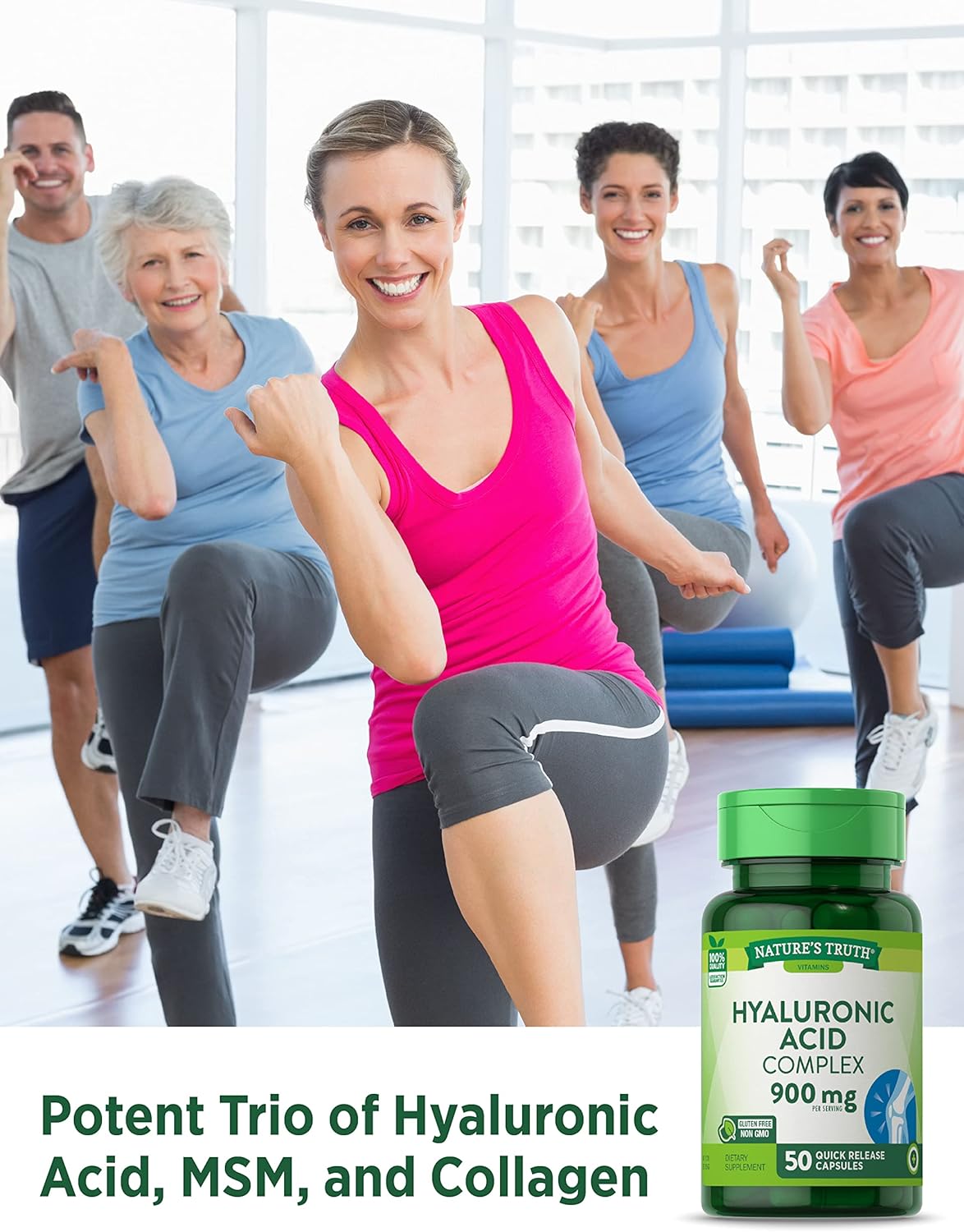 Cápsulas de ácido hialurónico de 900 mg 50 unidades