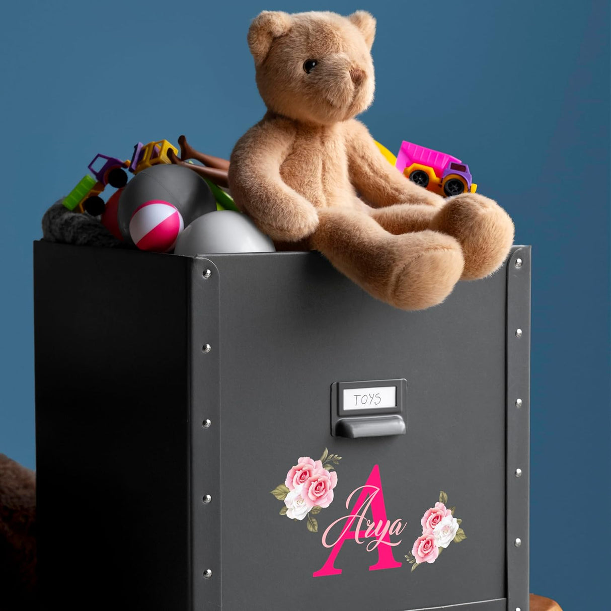 Vinilo Decorativo Nombre con Rosas - Personalizado para Niñas