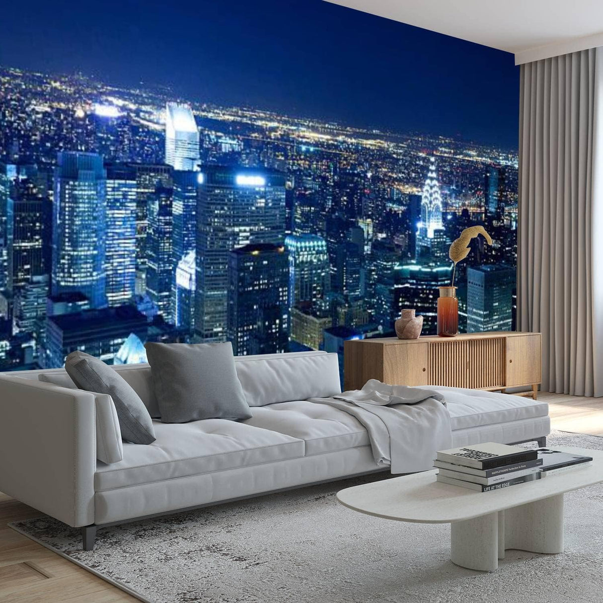 Papel Tapiz 3D Autoadhesivo Skyline de Nueva York 100''X144