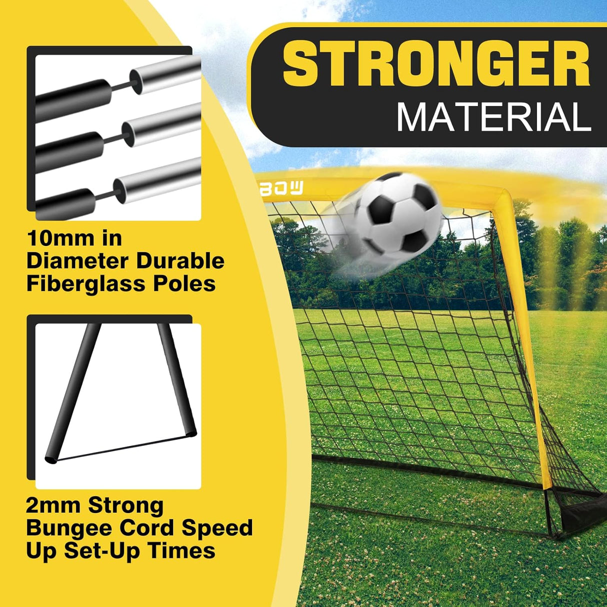 RUNBOW Portería de fútbol portátil para niños