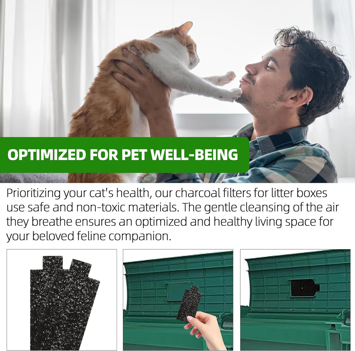 Filtros de Carbón y Algodón para Caja de Arena Pet Zone