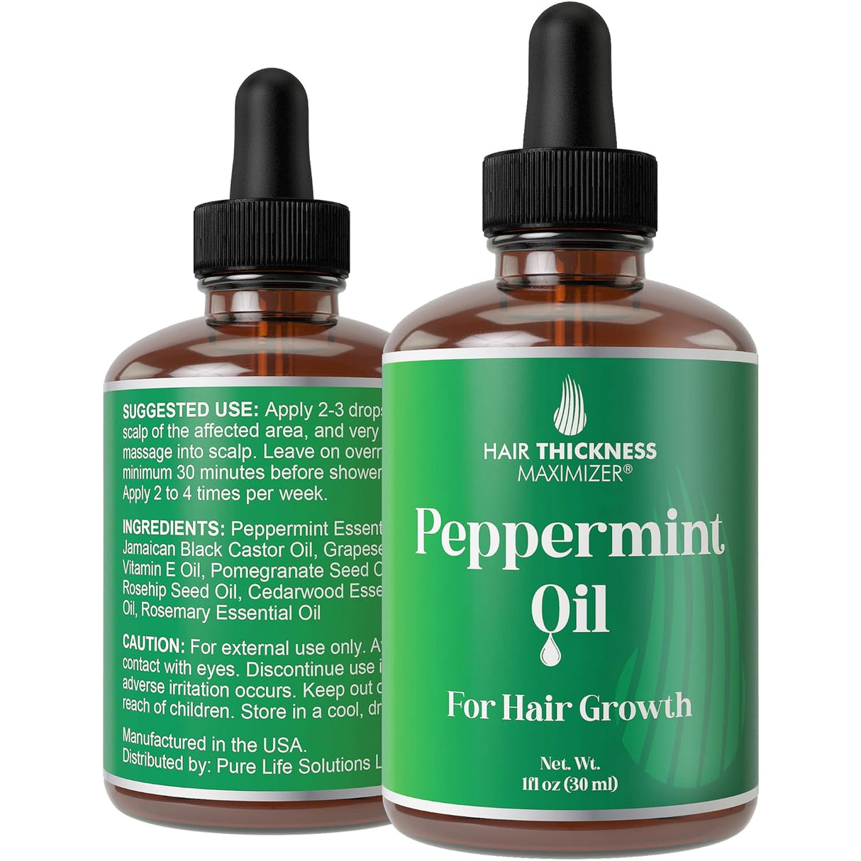Aceite para el crecimiento del cabello de menta 1oz