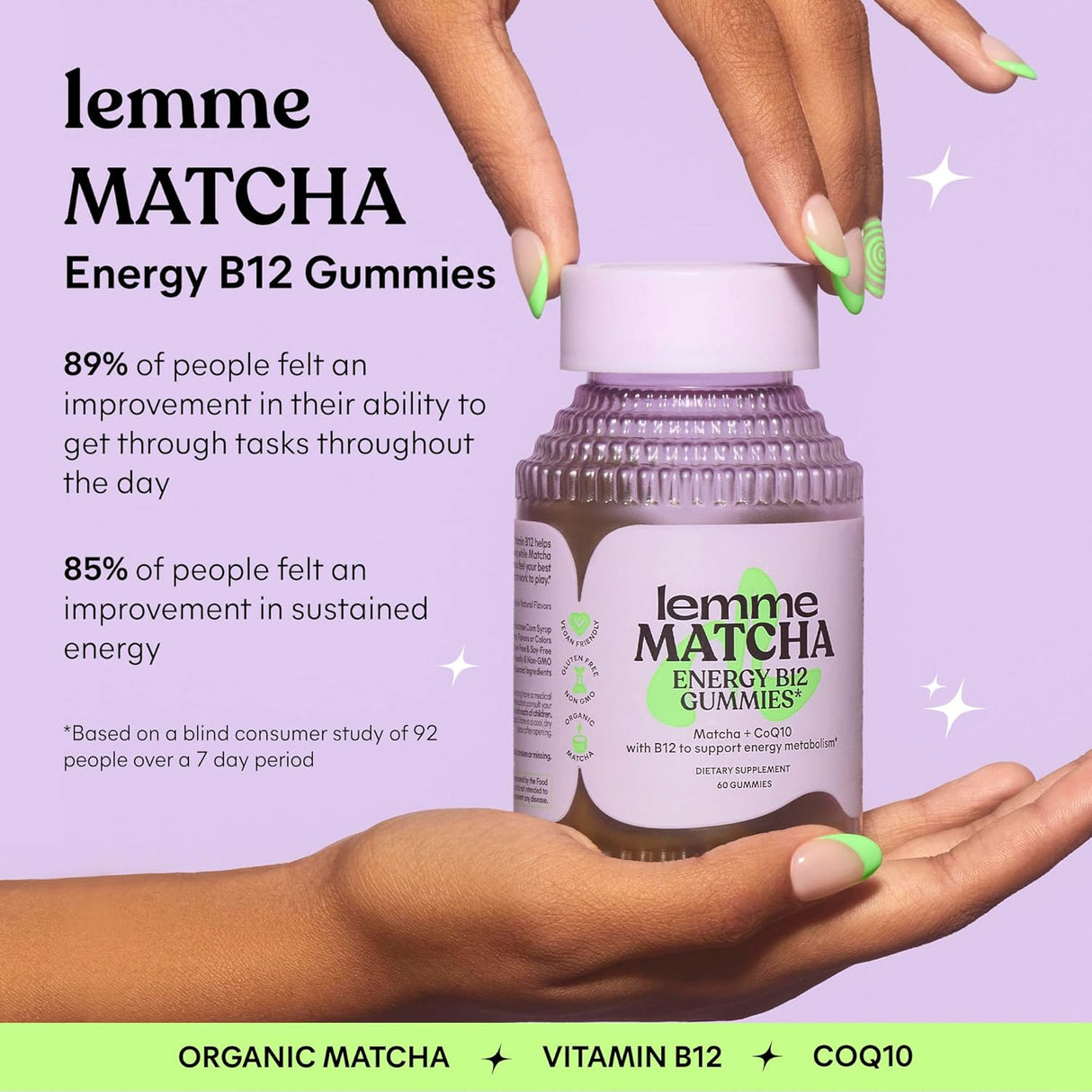 Suplemento Matcha Superfood Gomitas energéticas con té verd
