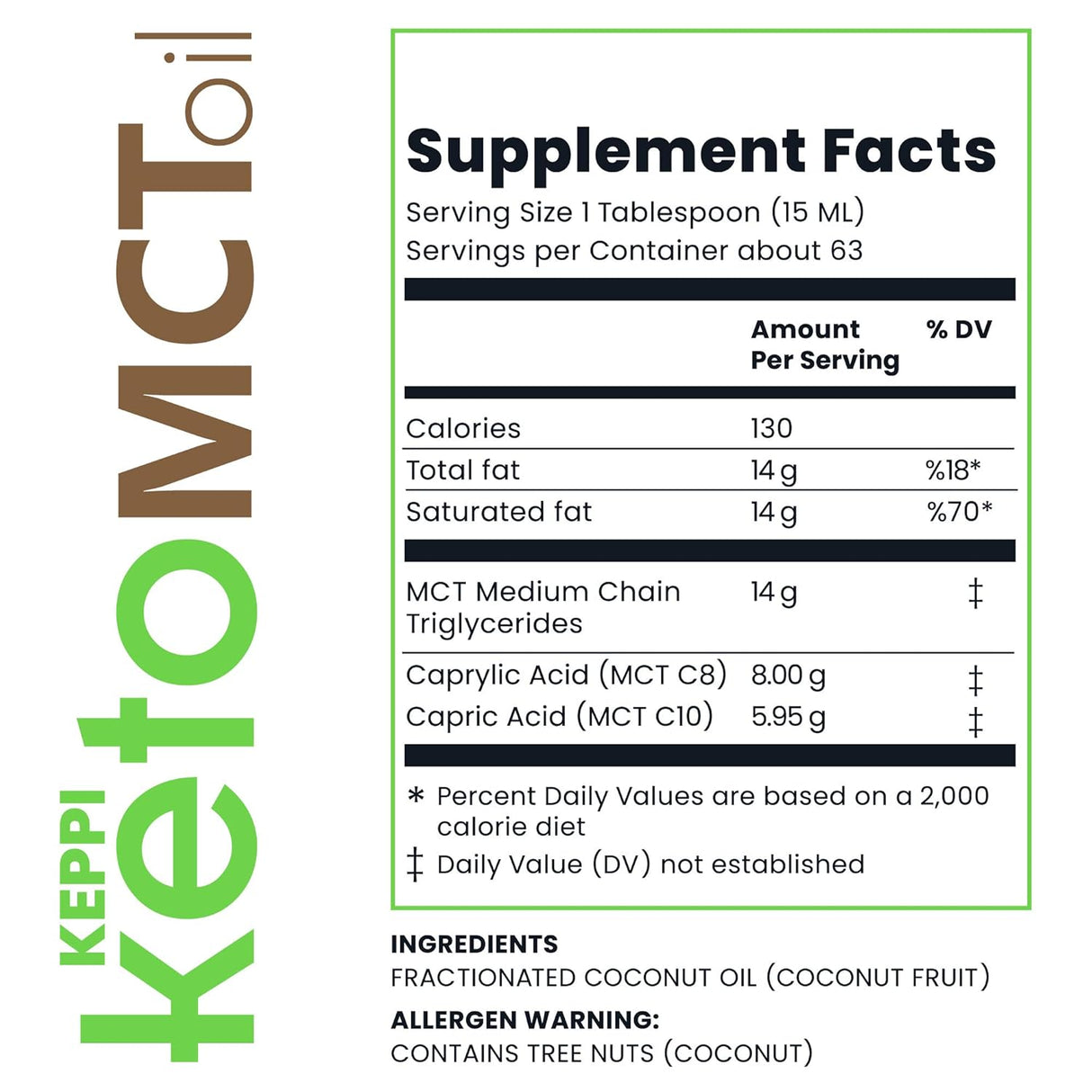 Suplementos Alimenticios Aceite de coco MCT sin sabor